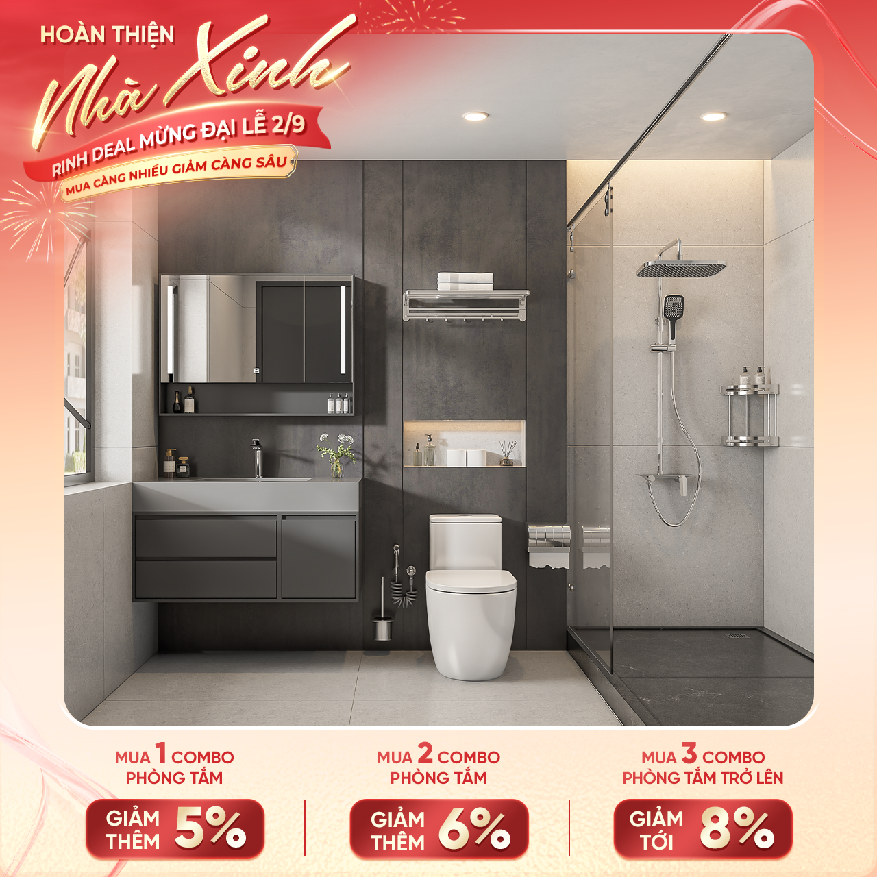 Combo phòng tắm Enic mẫu 10