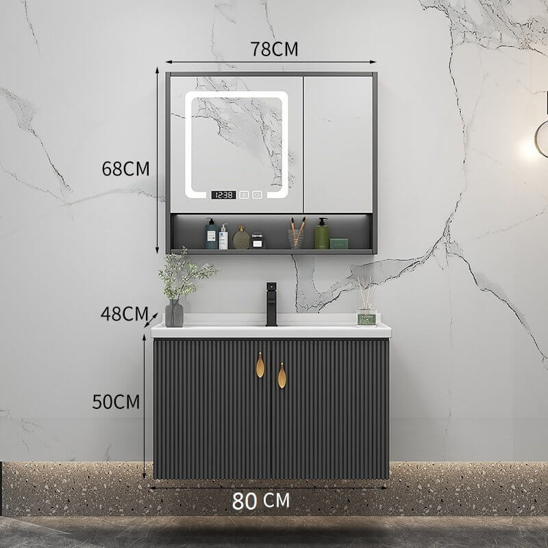 Bộ tủ phòng tắm cao cấp Enic LS - 100cm Gương Thông Minh - 35
