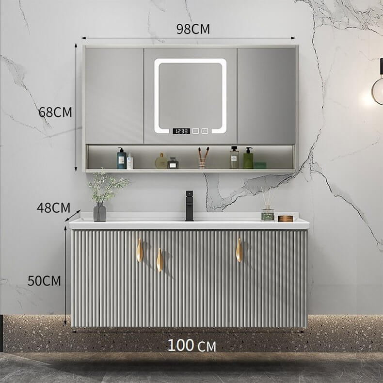 Bộ tủ phòng tắm cao cấp Enic LS - 100cm Gương Thông Minh - 31