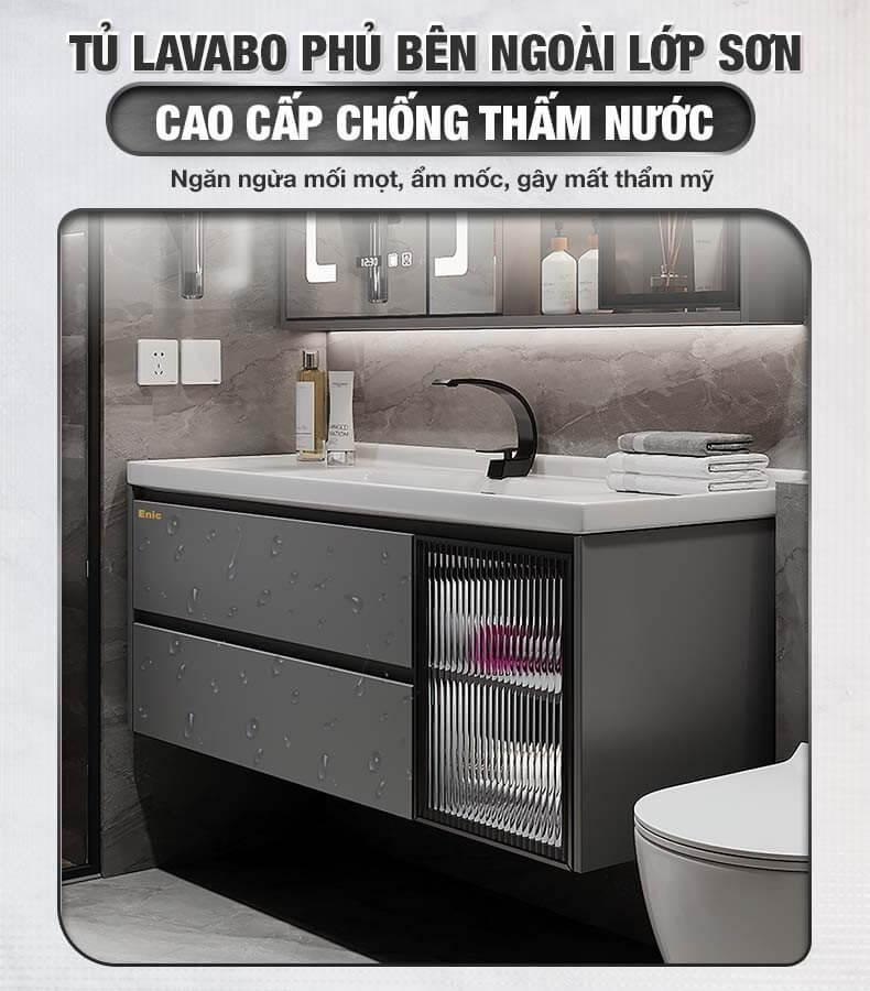 Bộ tủ phòng tắm cao cấp Enic G32 - 100cm Gương Thông Minh - 30
