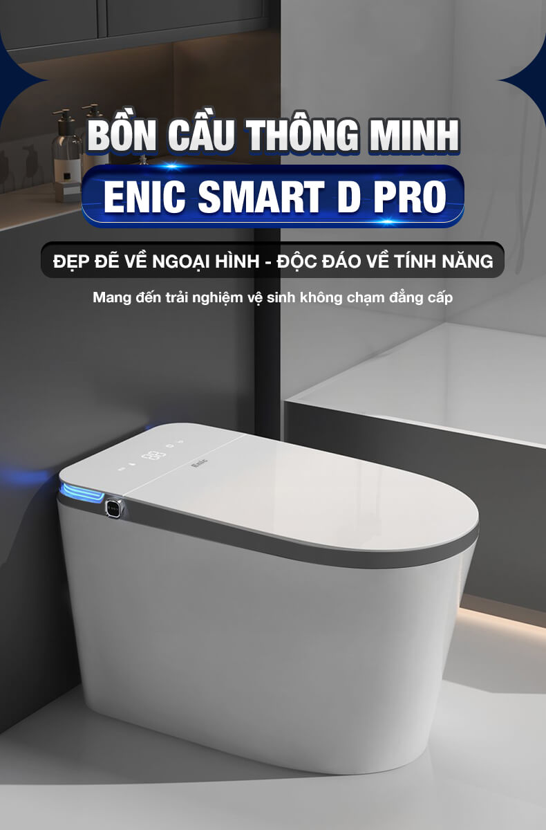 1 5 - Bồn cầu thông minh Enic Smart D01 Pro