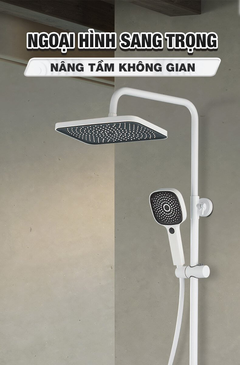 Bộ sen tắm thông minh Enic KD - TRÒN LED - 8