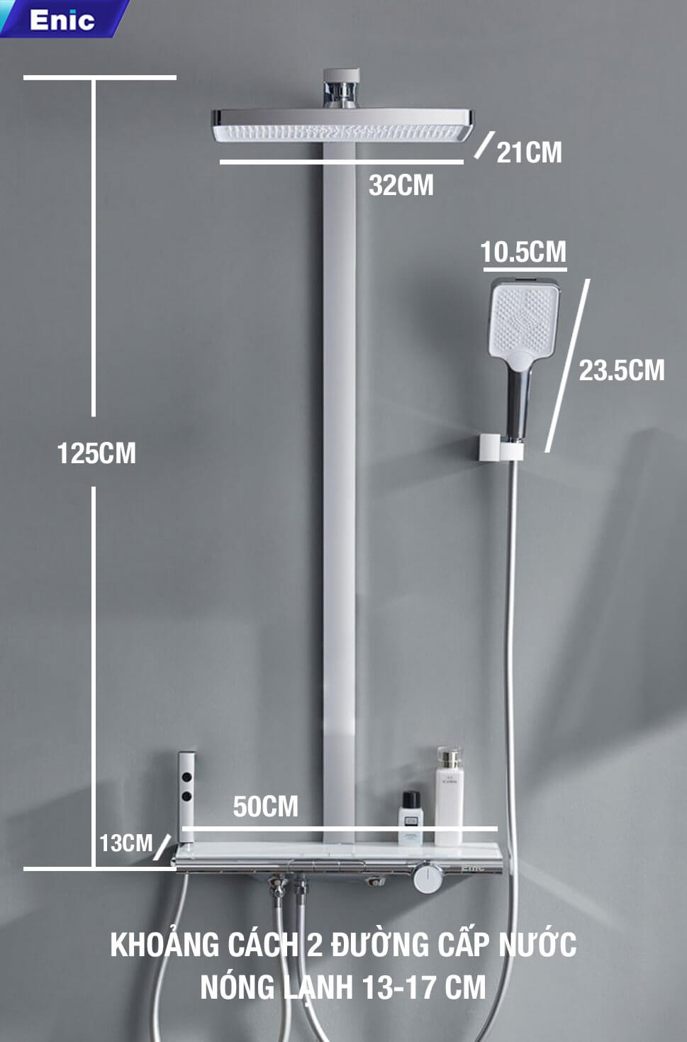 Bộ sen tắm cao cấp Enic MT02 PRO - 29