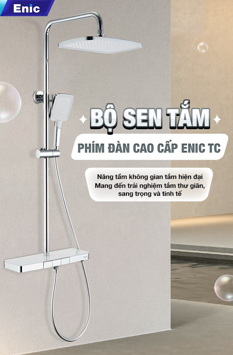Bộ sen tắm cao cấp Enic TC - MÀU INOX - 3