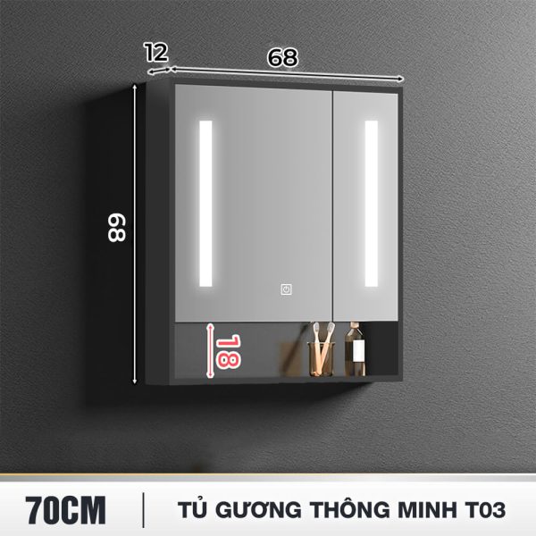 Tủ gương phòng tắm thông minh ENIC T03