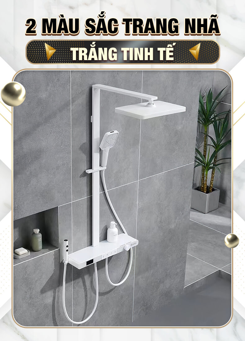 Bộ sen tắm cao cấp Enic TX PRO - MÀU TRẮNG - 361