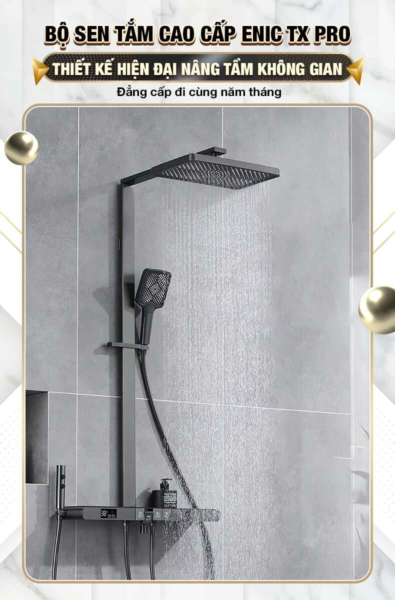 Bộ sen tắm cao cấp Enic TX PRO - MÀU TRẮNG - 345