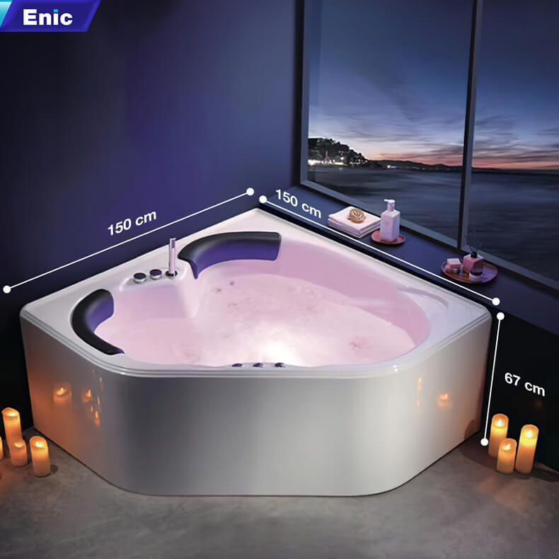Mẫu bồn tắm góc massage cao cấp Enic MG01