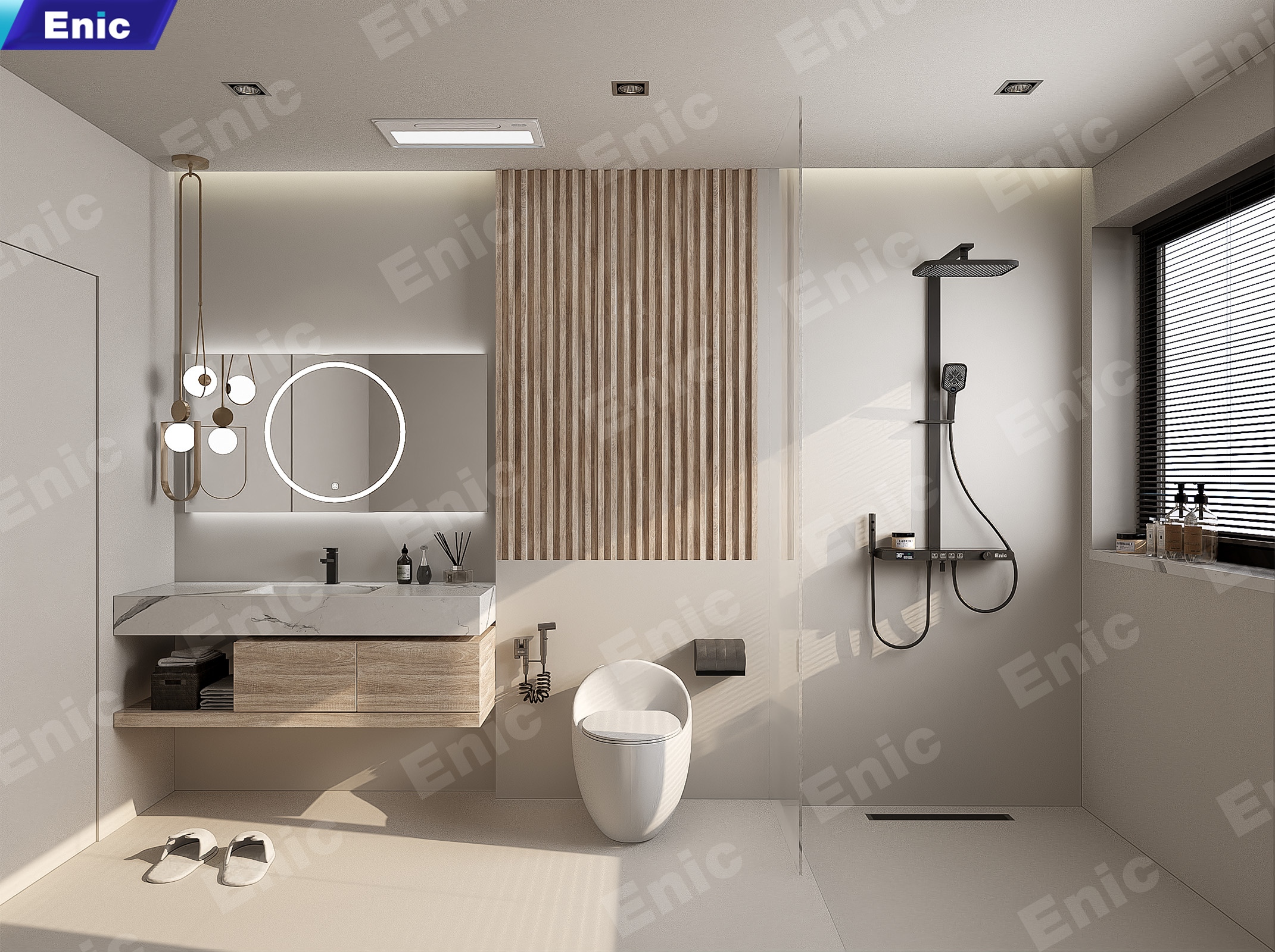 Bố trí thiết bị nhìn thoải mái, thoáng mát