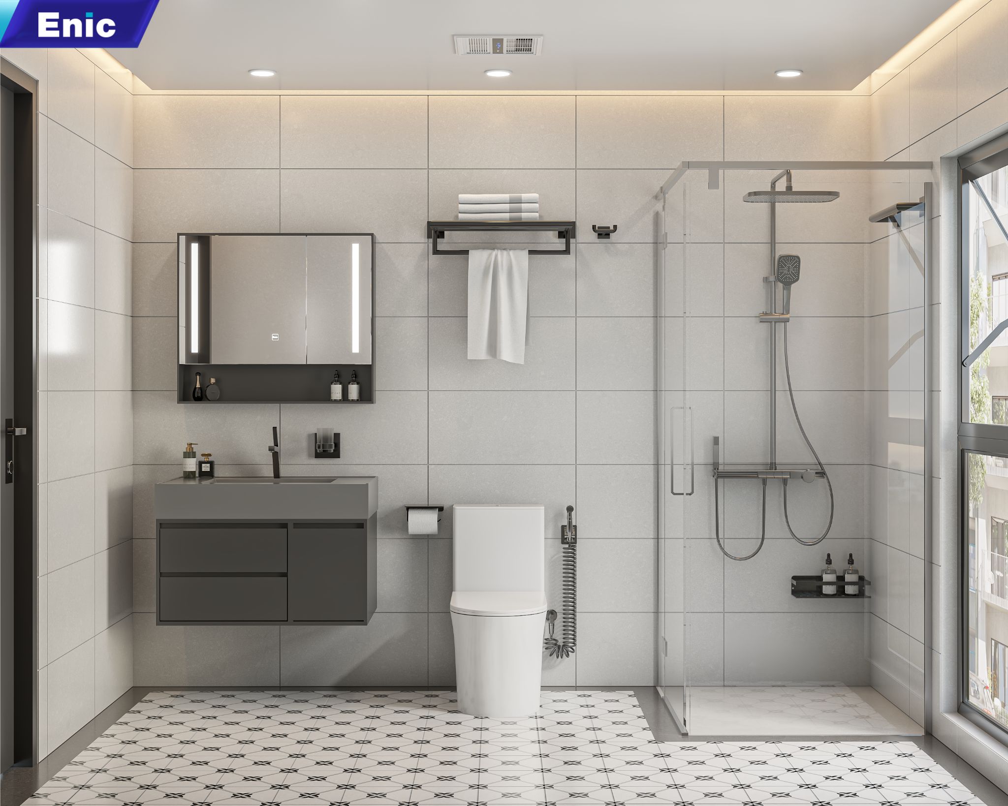 Nhà tắm hiện đại cùng các thiết bị vệ sinh tiện nghi, chất lượng 