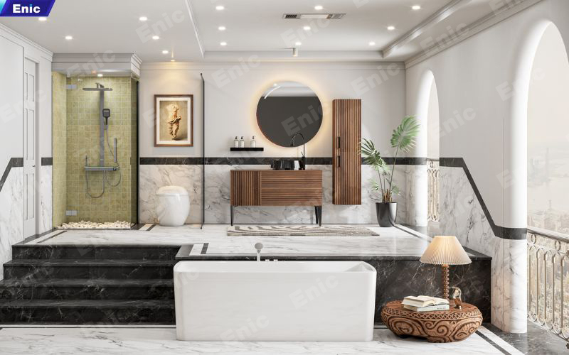 Nhà vệ sinh đầy đủ thiết bị thông minh, hiện đại, nhiều tiện ích