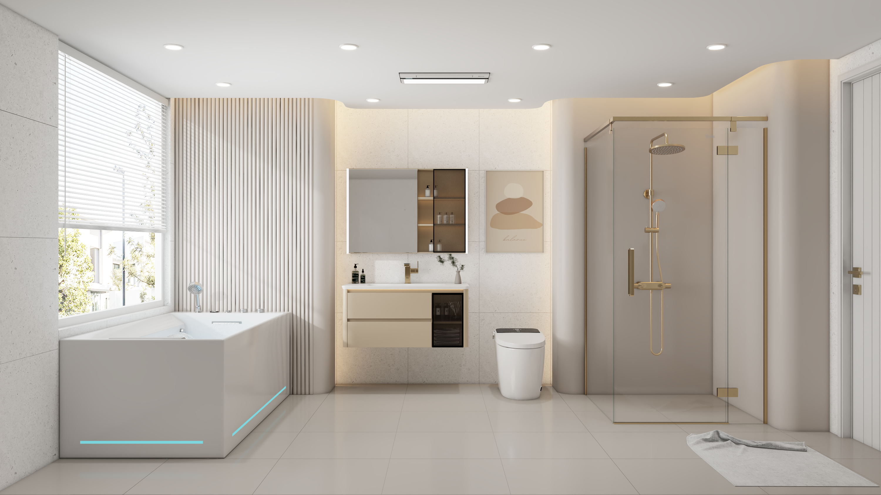 Mẫu phòng tắm có bồn diện tích lớn