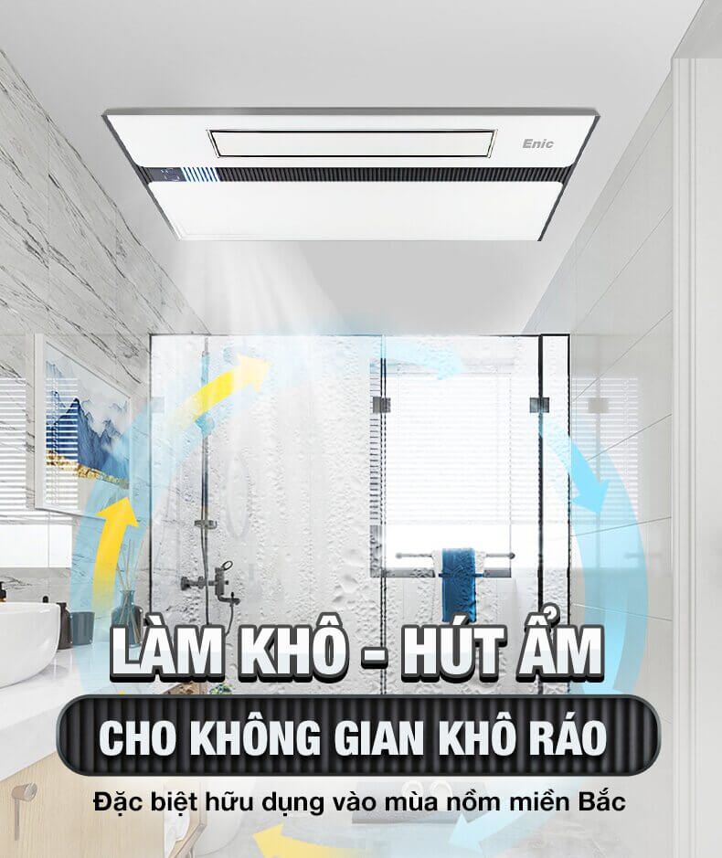 Lắp đèn điều hòa thông minh để giải quyết vấn đề tại sao nhà vệ sinh mới xây có mùi hôi