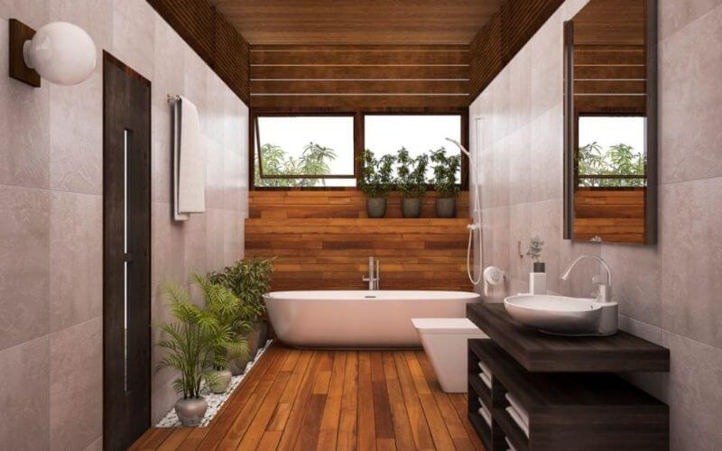 Thiết kế phòng tắm lấy cảm hứng từ thiên nhiên