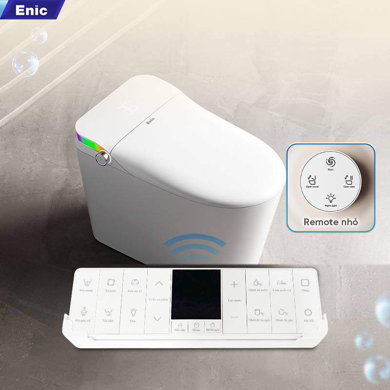 Mẫu bồn cầu cho người già Enic Smart V1 có remote phụ tiện lợi 
