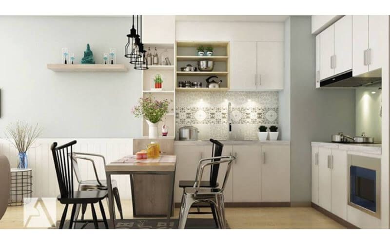 Bố trí nội thất bếp phù hợp với không gian bếp