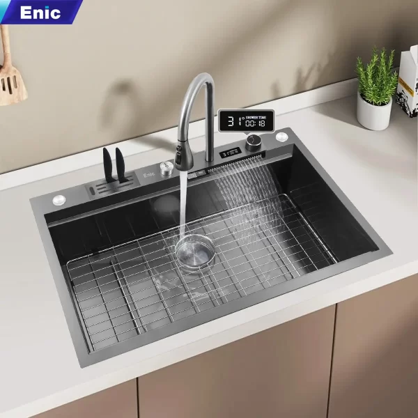 Bồn rửa chén thông minh ENIC K2 Plus phiên bản tiêu chuẩn màu inox
