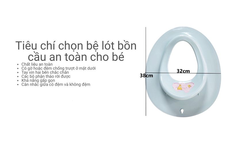 Tiêu chí chọn bệ lót bồn cầu an toàn cho bé