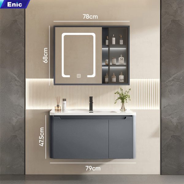 Bộ tủ phòng tắm cao cấp ENIC BT11 Xám