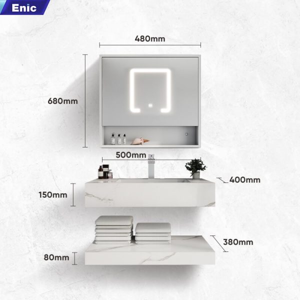 Bộ tủ phòng tắm cao cấp Enic 2T