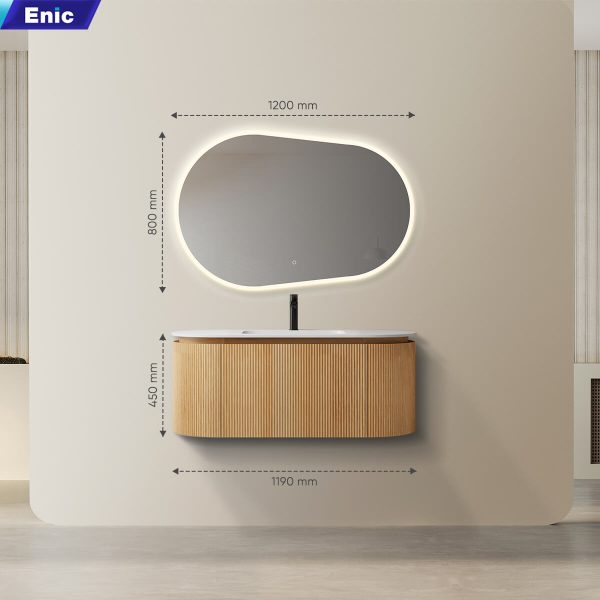 Bộ tủ phòng tắm cao cấp ENIC Classic S6 (Gương bầu)