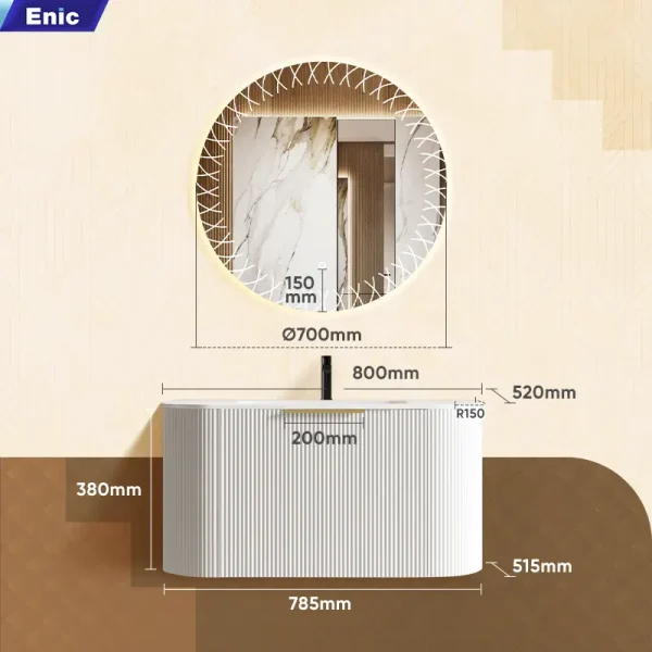 Bộ tủ phòng tắm Enic Classic Z6
