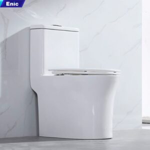 Bồn cầu Enic N74 nút xả giữa