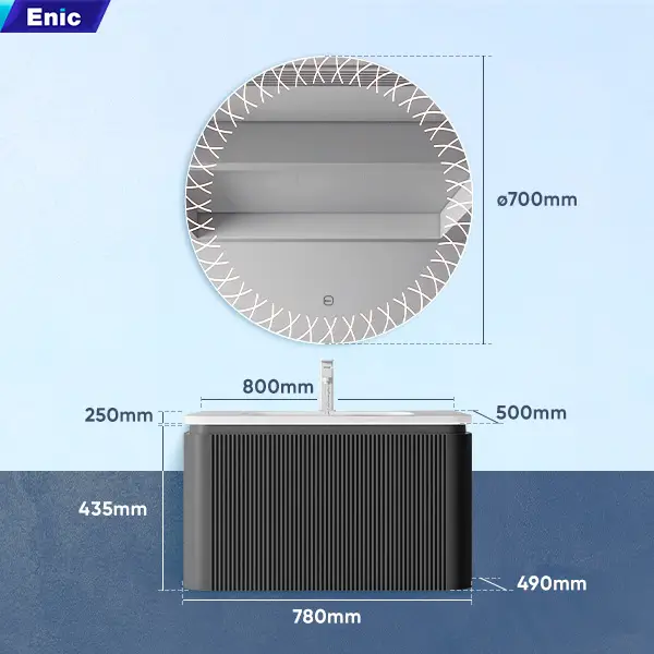 Bộ tủ gương lavabo phòng tắm cao cấp Enic Z20