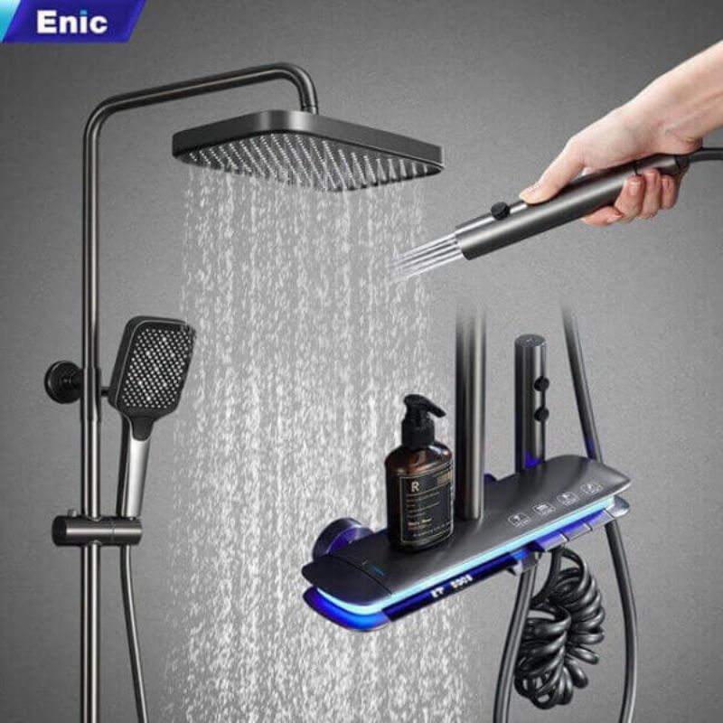 Bộ sen cây tắm đèn led cao cấp Enic TY