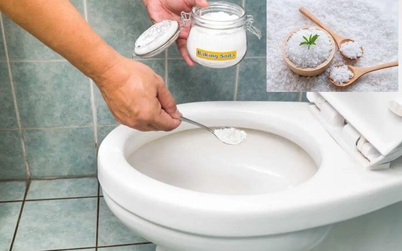 Cách thông bồn cầu với muối và baking soda