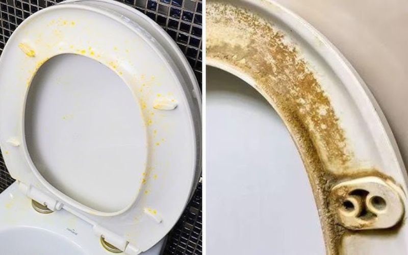 Cặn bẩn tích tụ lâu ngày dẫn đến bị ố