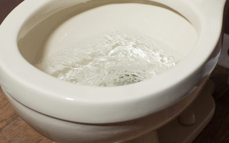 Kiểm tra kết quả bằng cách xả nước