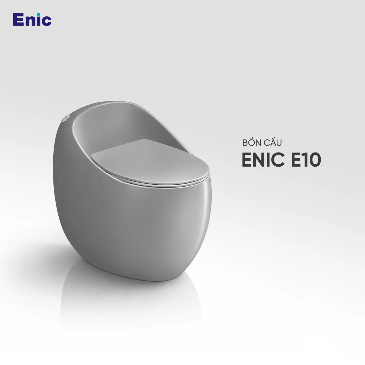 Bồn cầu trứng E10 – Lưng bầu xám