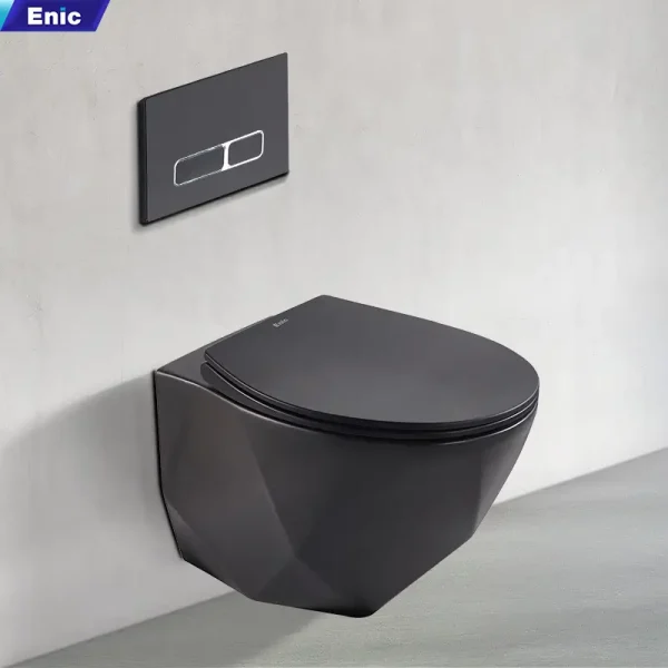 Bồn cầu treo tường Enic T3 – Đen nhám