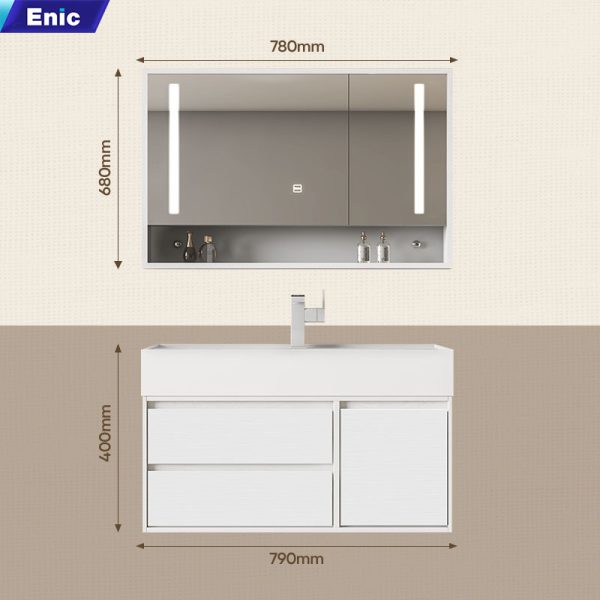 Bộ tủ phòng tắm nhựa PVC cao cấp Enic T03