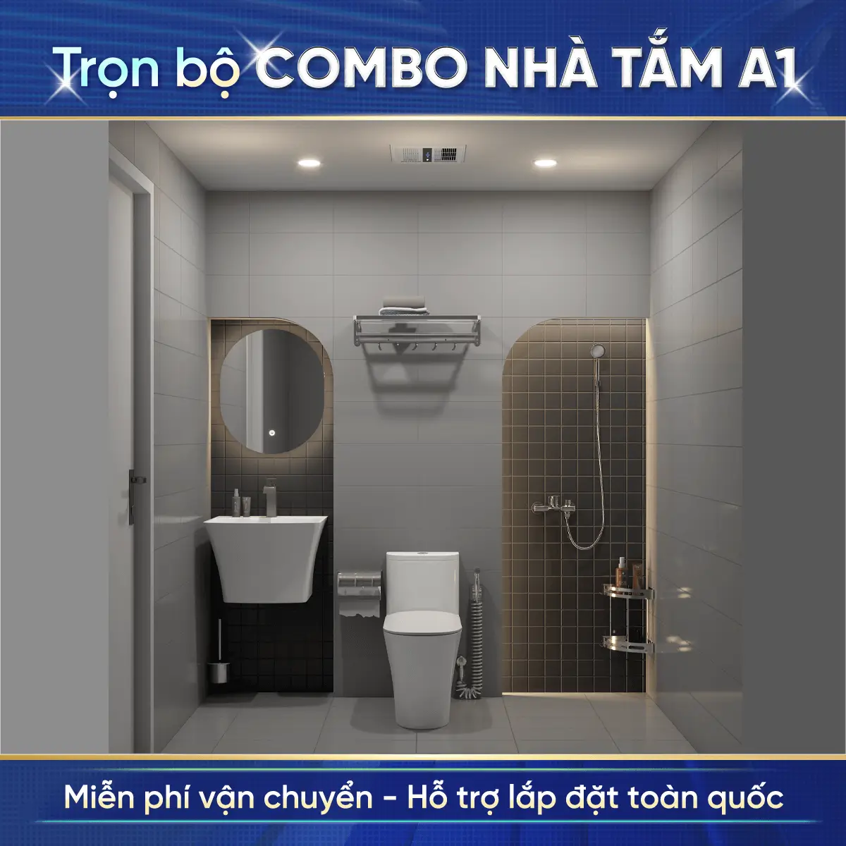 Combo thiết bị vệ sinh tiêu chuẩn Enic A1