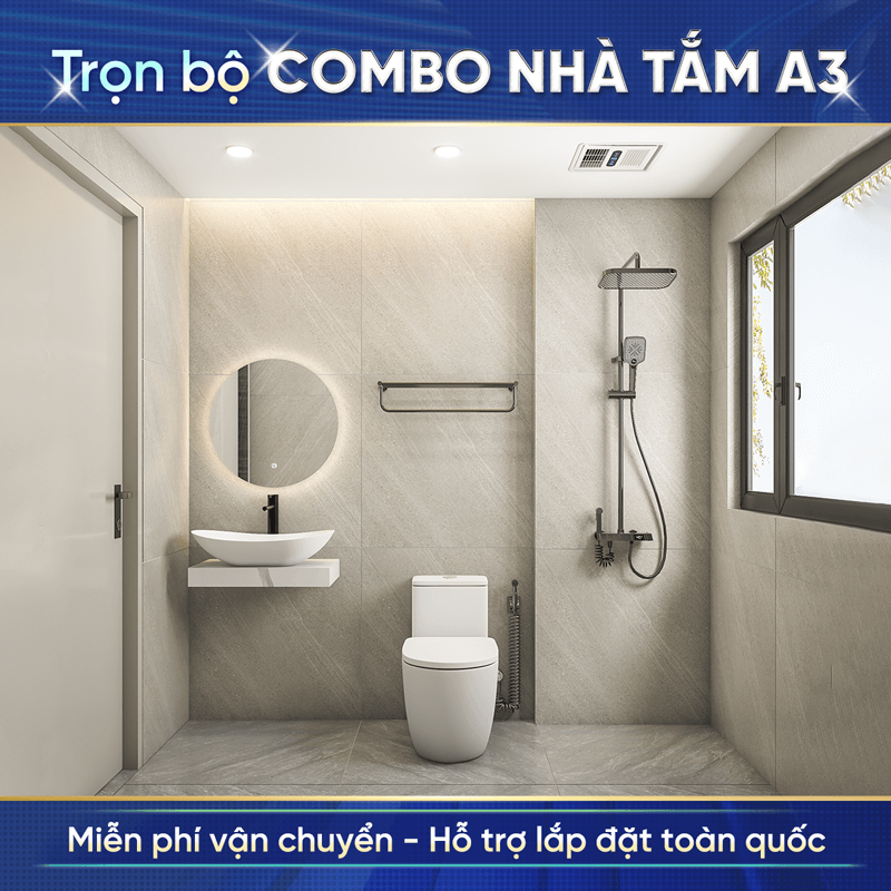 Combo thiết bị vệ sinh tiêu chuẩn Enic A3
