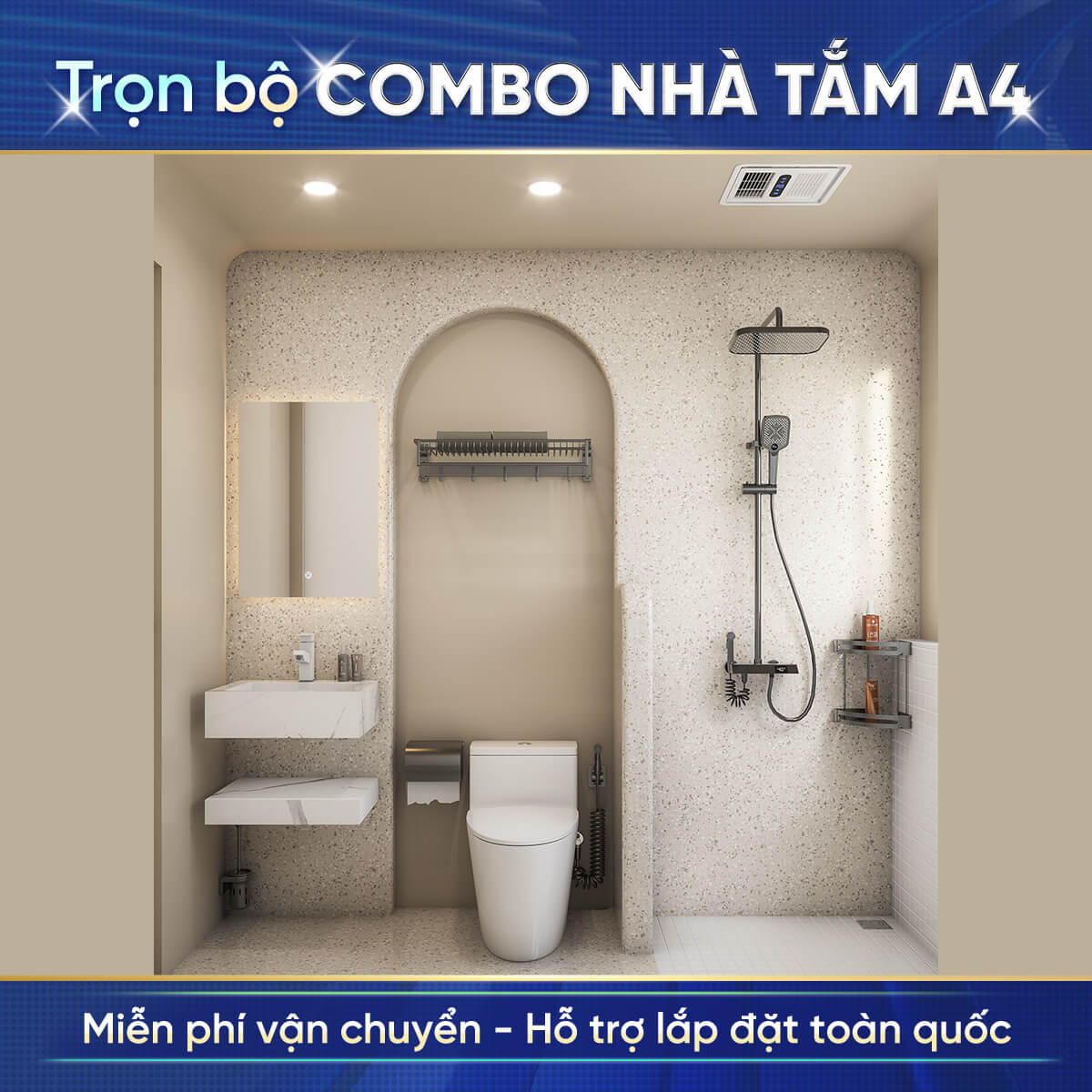 Combo thiết bị vệ sinh tiêu chuẩn Enic A4