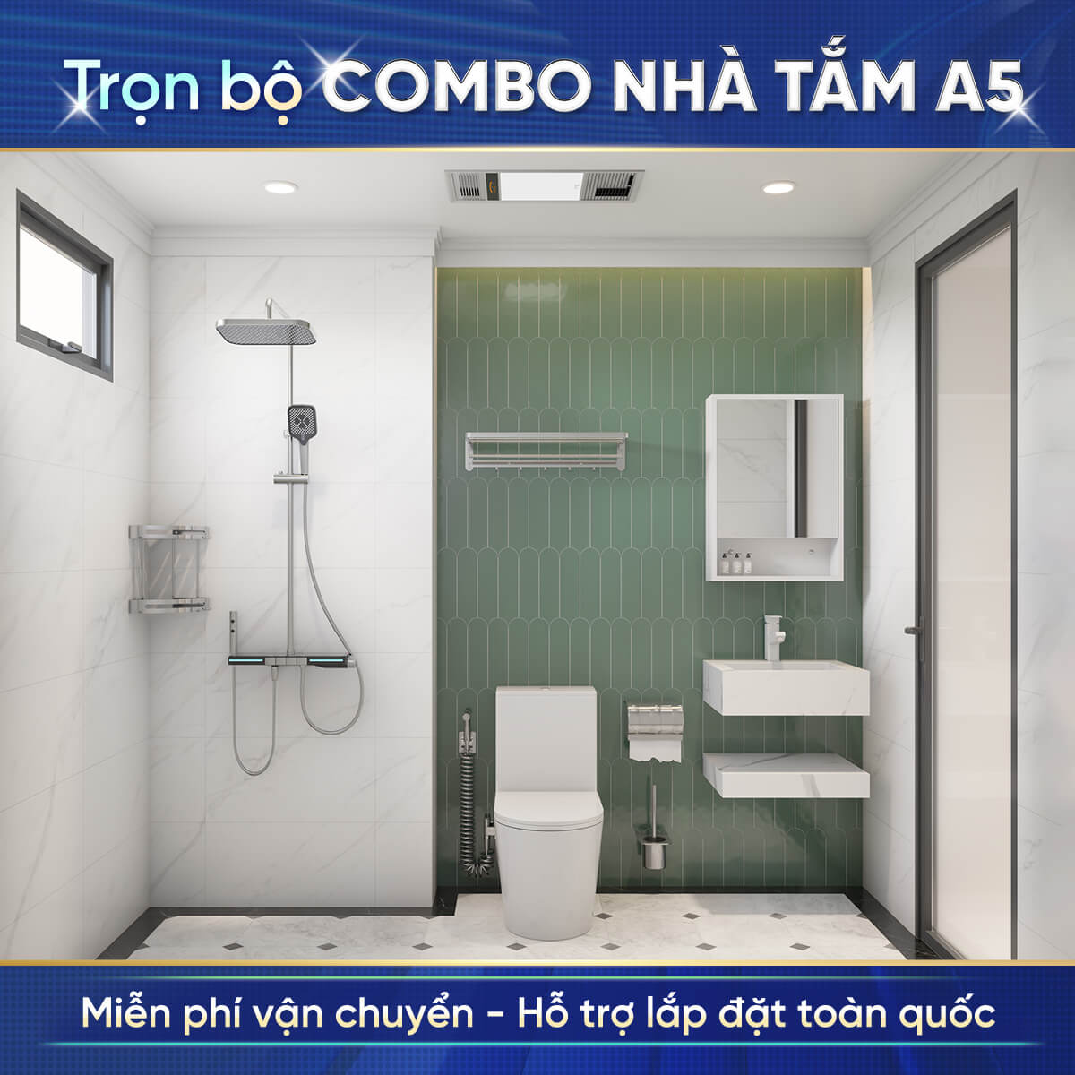 Combo thiết bị vệ sinh tiêu chuẩn Enic A5