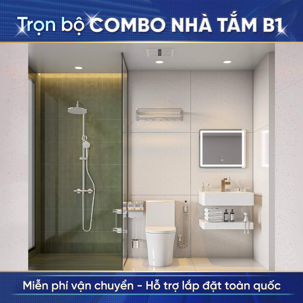 Combo thiết bị vệ sinh tiện nghi Enic B1