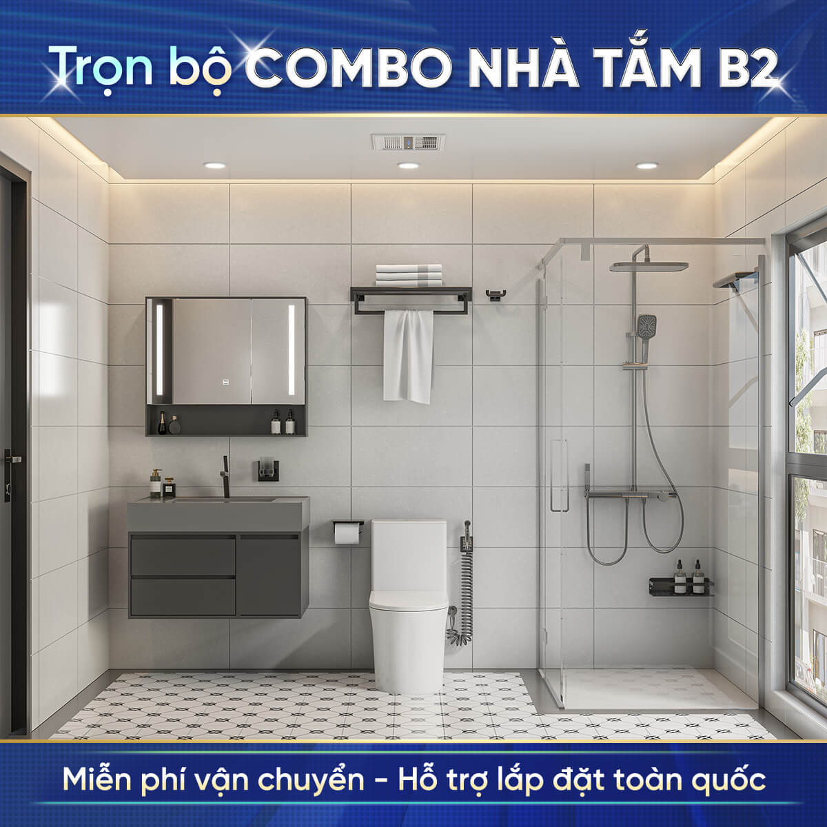 Combo thiết bị vệ sinh tiện nghi Enic B2