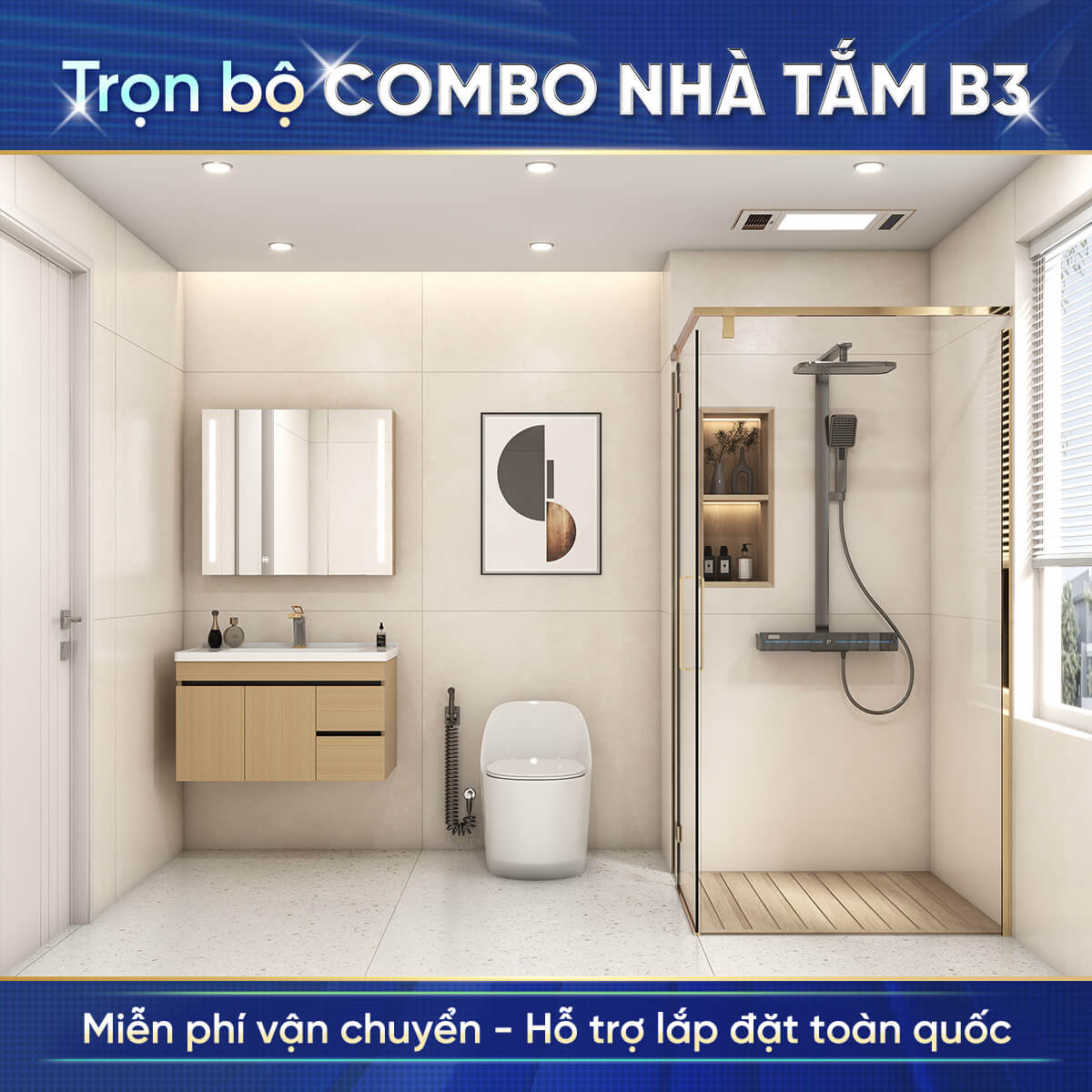 Combo thiết bị vệ sinh tiện nghi Enic B3
