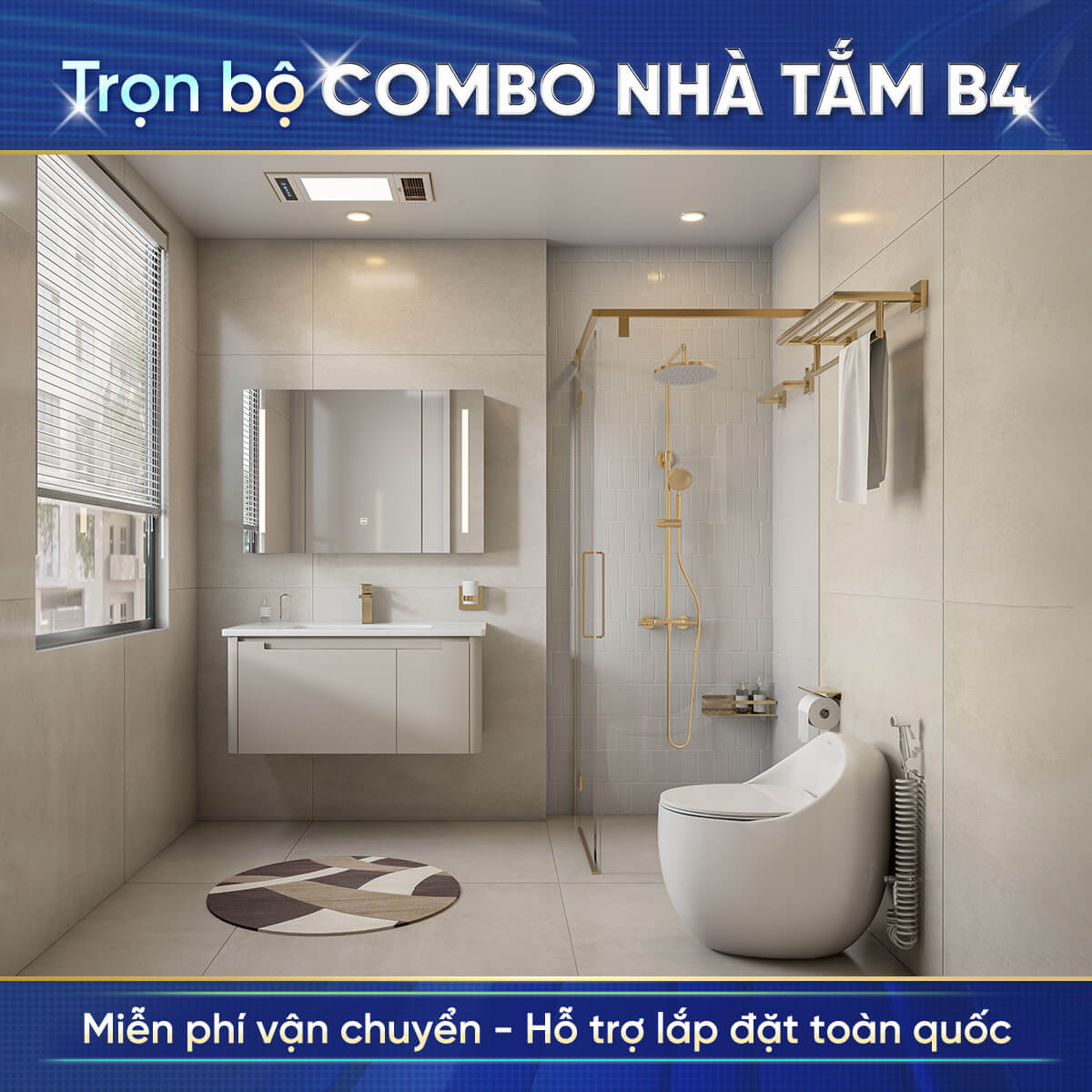 Combo thiết bị vệ sinh tiện nghi Enic B4