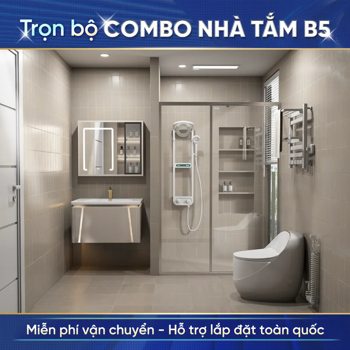 Combo thiết bị vệ sinh tiện nghi Enic B5