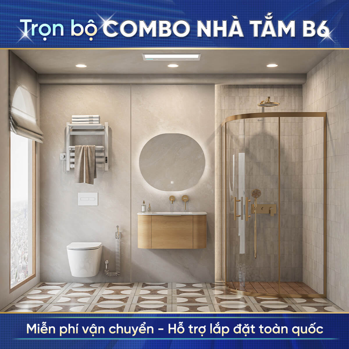 Combo thiết bị vệ sinh tiện nghi Enic B6