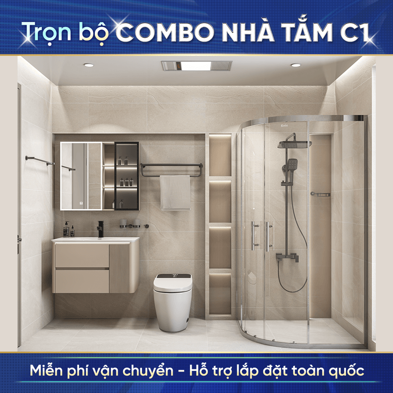 Combo thiết bị vệ sinh hiện đại Enic C1