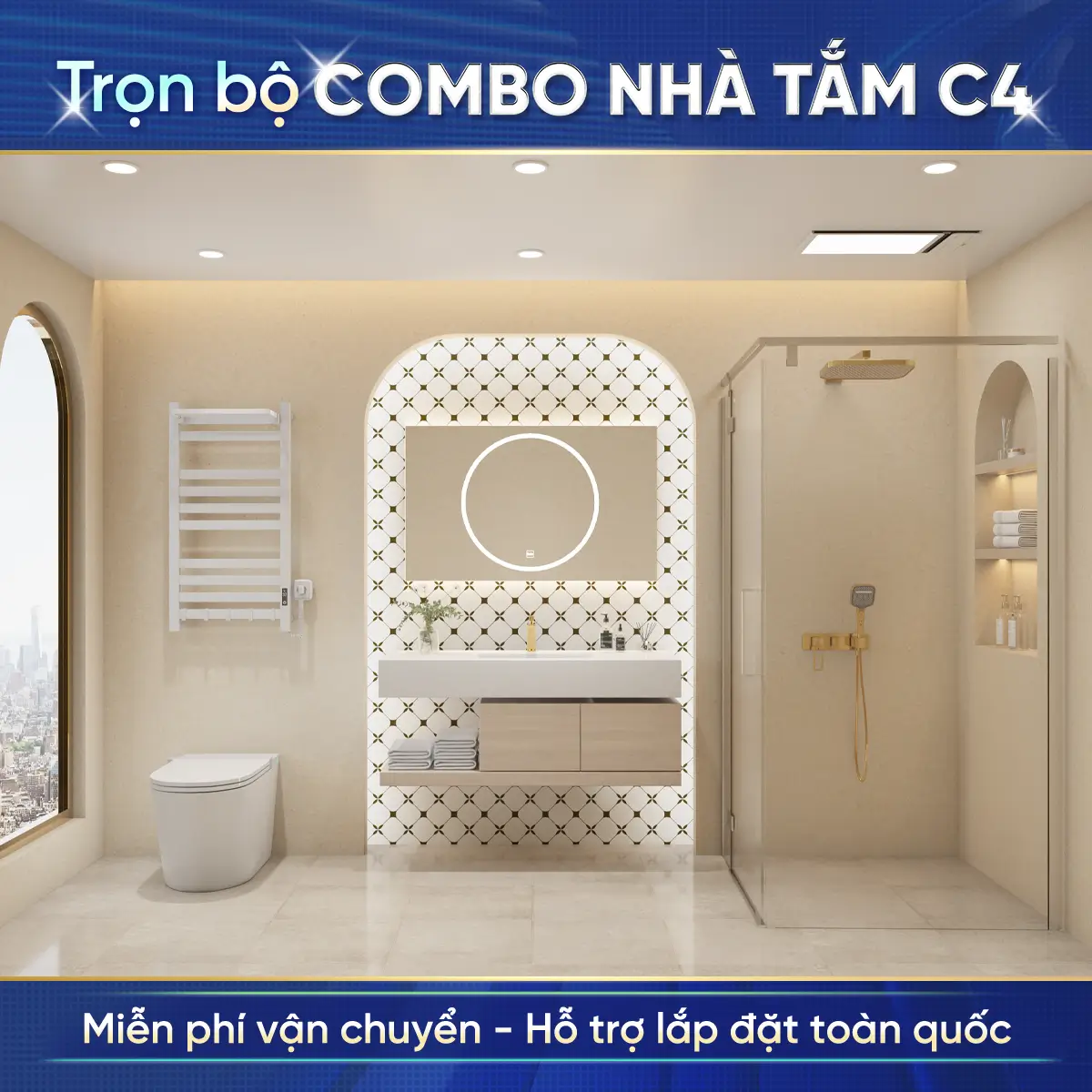 Combo thiết bị vệ sinh hiện đại Enic C4