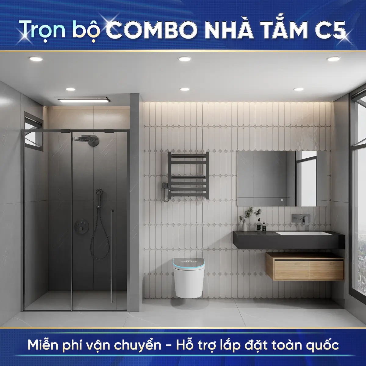 Combo thiết bị vệ sinh hiện đại Enic C5