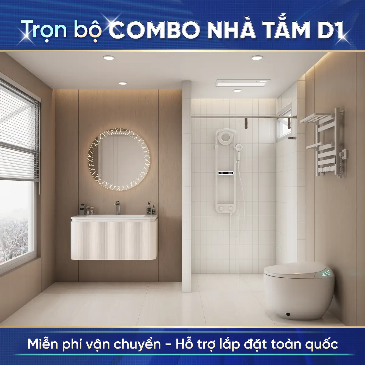 Combo nhà tắm cao cấp Enic D1