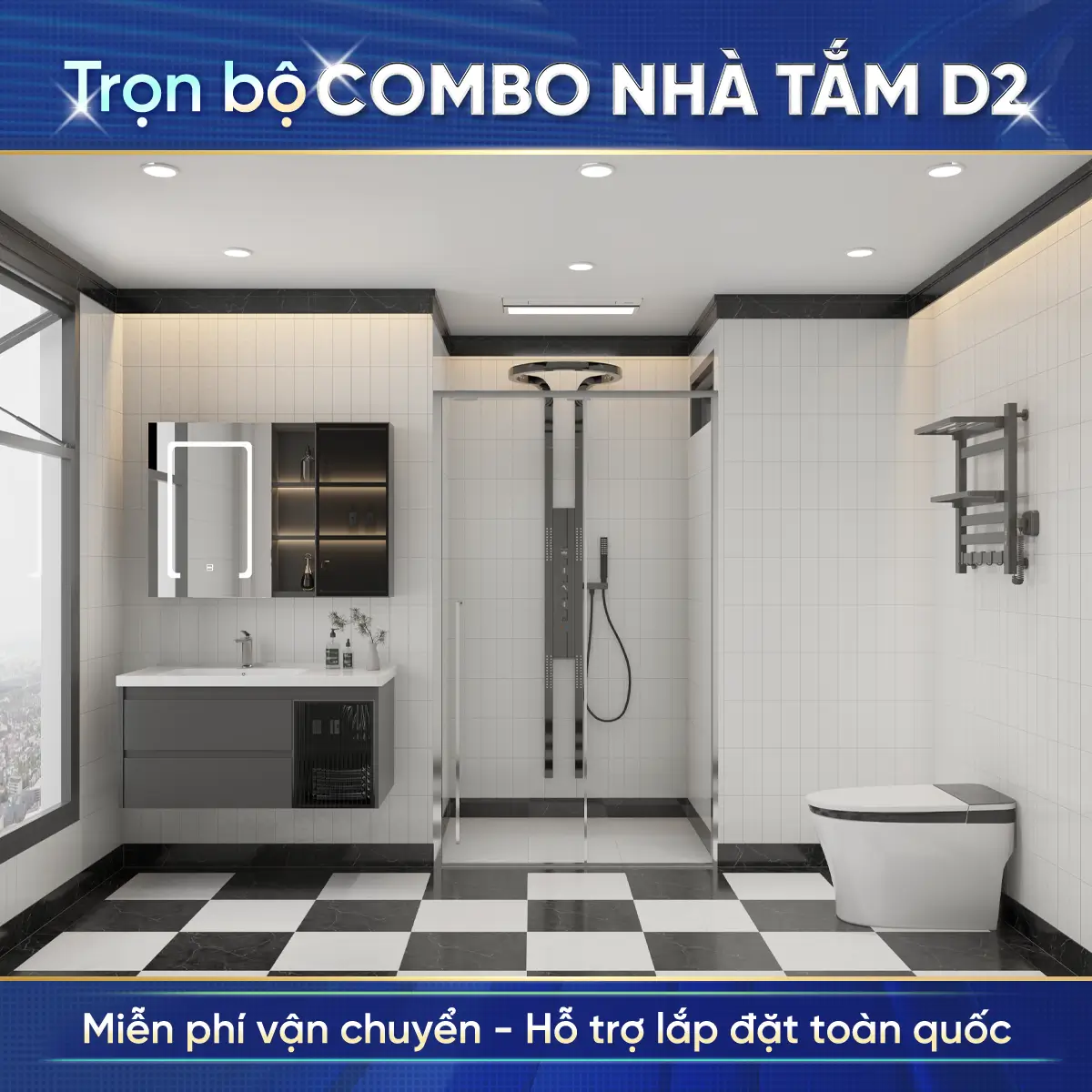 Combo nhà tắm cao cấp Enic D2